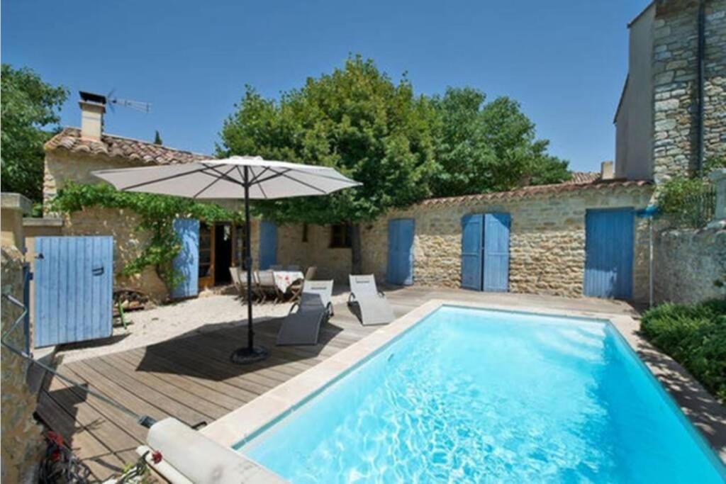 Maison De Plain Pied Pour 4 Pers Piscine Lussan Lussan  Eksteriør bilde