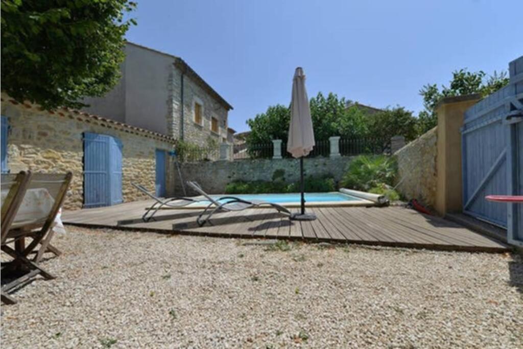 Maison De Plain Pied Pour 4 Pers Piscine Lussan Lussan  Eksteriør bilde